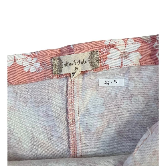 Altar's State Peach Floral Crop Top Women Size Medium | 48-51 - Picture 5 of 7